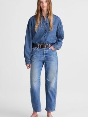 Madewell The Darted Barrel-Leg Jean